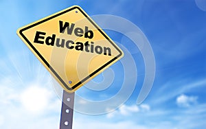 Web education sign photo
