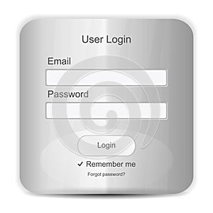Web element, register and login
