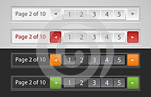Web elements for pagination bar