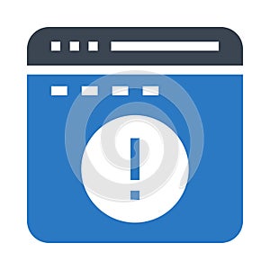 Web error glyphs double color icon