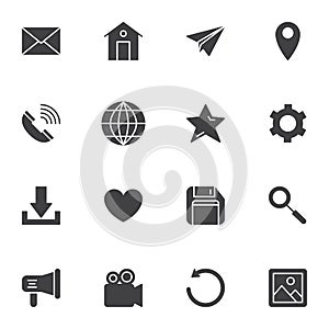 Web essentials vector icons set