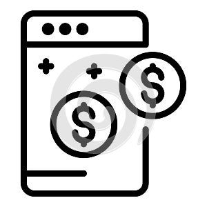 Web estimator icon, outline style