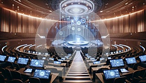 A Web3 event venue, Ai generated image