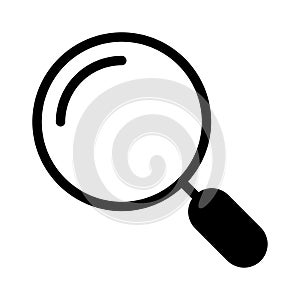 Magnifier vector glyph flat icon