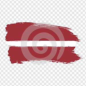 Flag Latvia from brush strokes.  Flag Latvia on transparent background for your web site design, logo, app, UI photo