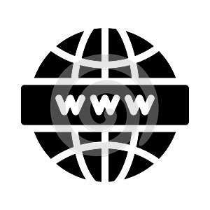 Web glyph flat vector icon