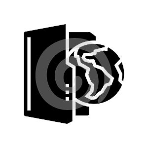 web folder glyph icon vector illustration