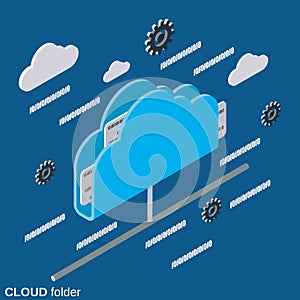 Web folder, networking vector concept