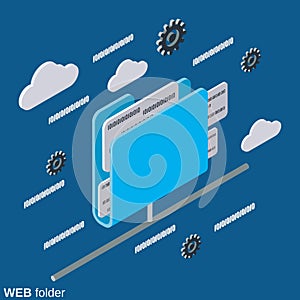 Web folder, networking vector concept