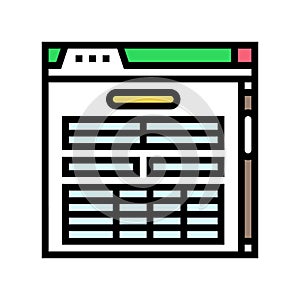 web form document paper color icon vector illustration