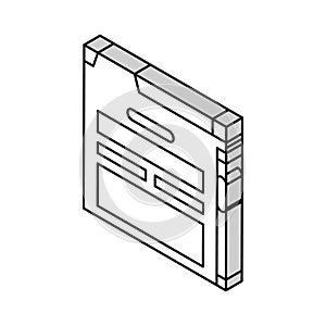 web form document paper isometric icon vector illustration