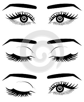 Web Fresh brown woman`s eyes.Idea for business cards.Print for t -shirt. Typography vector