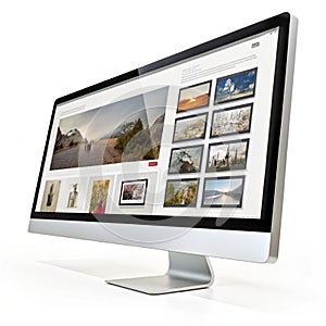 Web gallery isolated on white background