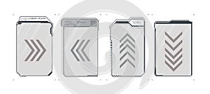 GUI elements for game. Data information infographic. Vector Big set of Sci Fi modern