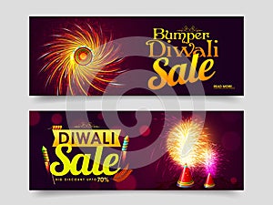 Web Header or Banner for Diwali Sale.