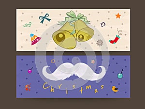 Web header or banner for Merry Christmas celebration.