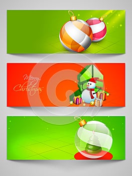 Web header or banner set for Merry Christmas celebration.