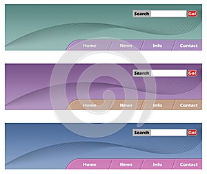 Web header Three colors