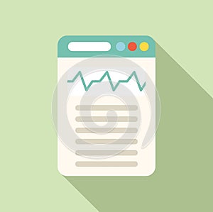 Web heartrate icon flat vector. Medicine clinic