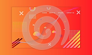 Web home page background in orange color