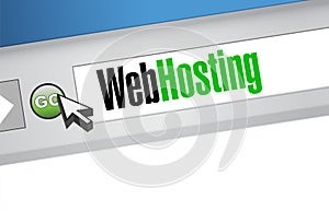 Web hosting browser illustration design