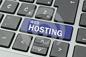 Web hosting button photo