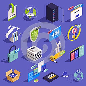 Web Hosting Icon Set