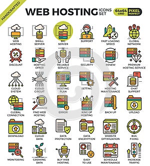 Web hosting icons photo