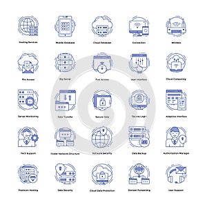 Web Hosting Icons Set