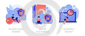 Web hosting platform vector concept metaphors.