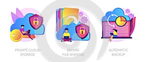 Web hosting platform vector concept metaphors.