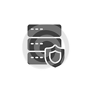 Web hosting protection vector icon