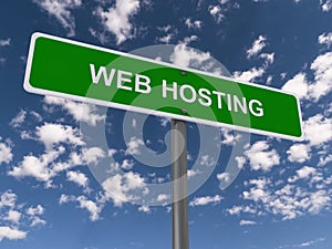 Web hosting road sign
