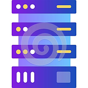 Web hosting server vector icon isolated on white
