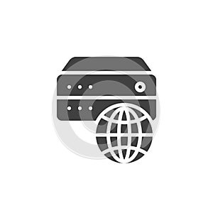 Web hosting vector icon