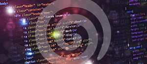 Web html coding website banner