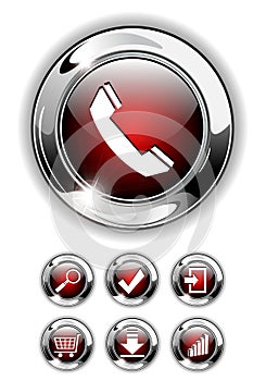 Web icon, button set.