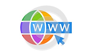 Web Icon flat isolated. Website pictogram. Internet symbol web site design, logo, app, Vector illustration