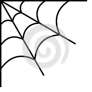 Web icon. Halloween and spider symbol.