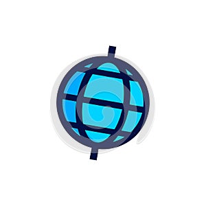 Web icon. Line internet vector. Trendy flat world globe outline ui sign design. Thin linear network graphic pictogram