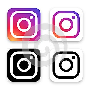 Web icon of modern camera Vector illustration