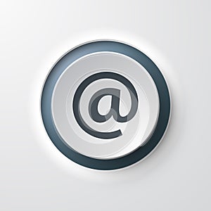 Web icon push-button at sign email