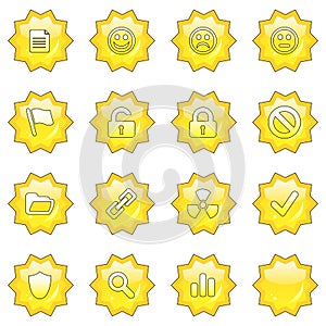 Web icon set 2 (16 star butto