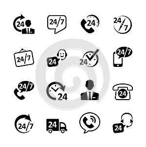 Web icon set -24 hour