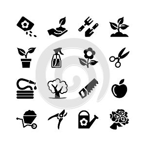 Web icon set Gardening