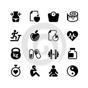 Web icon set - Health and Fitness