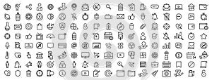 Web icon set. Web design icons. Vector line icons set. Web development icons in line style. Simple web icons set. Ui design