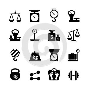 Web icon set - weight