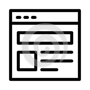 Web vector thin  line icon