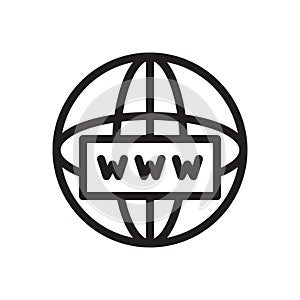 Web vector thin line icon